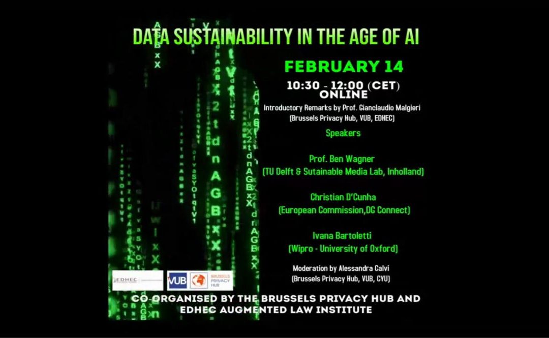 “Data Sustainability in the Age of AI” event report is now online